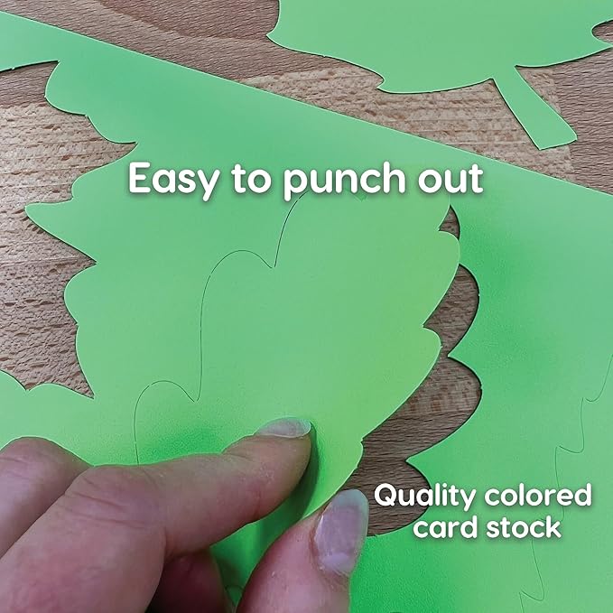 240 Pieces Spring Leaves, Butterflies, Flowers Punch Out Paper Cutouts in Assorted Spring Colors, 2-Sided US Made Card Stock for Spring Crafts, Bulletin Boards, Posters, and Spring Dance Parties