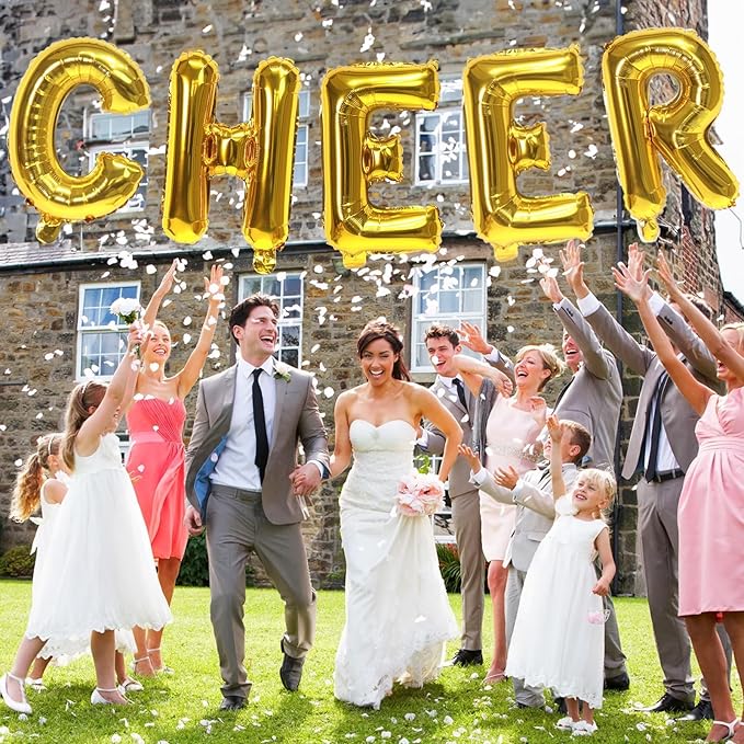 Large Custom Balloon Letters U, 40 Inch Helium Alphabet Word Balloons Decor, Big Self Inflating Foil A-Z Gold Letter Name Balloons for Boys Women Birthday Anniversary Party Decorations Supplies