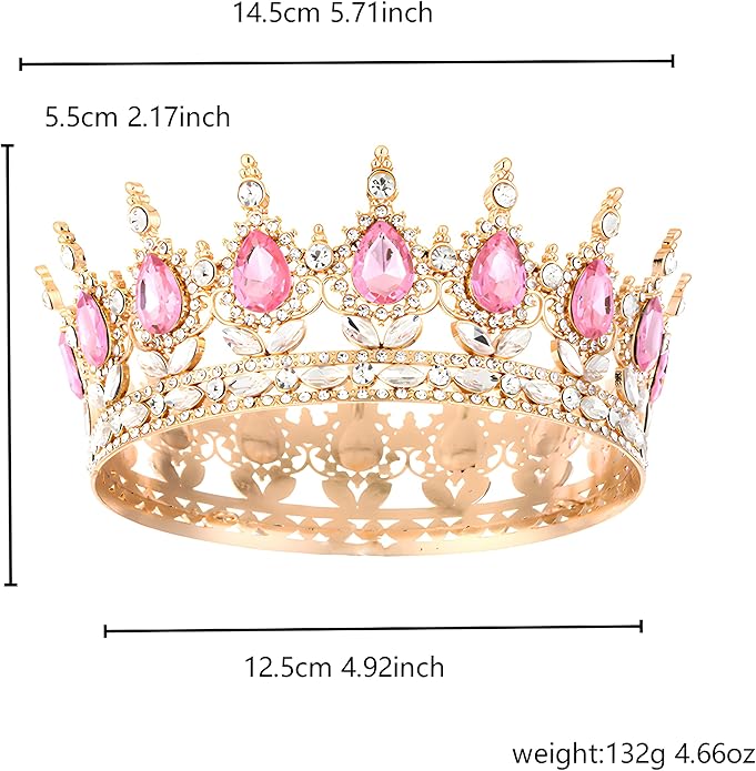 Crown Tiara for Women Queen Crown Rhinestone Wedding Crowns Birthday Tiara Women's Hair Accessories Costume Party Halloween Decor Prom Gifts