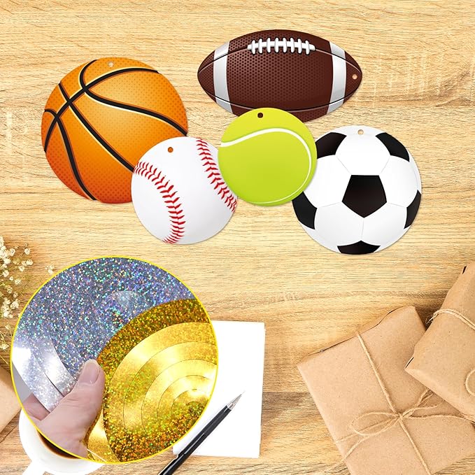 Sports Hanging Swirls Banner Decor 60 Pieces Foil Ceiling Hanging Swirls Streams Banner Decorations Garland for Kids Sport Celebrating Events Birthday Party Supplies Room Wall Decor