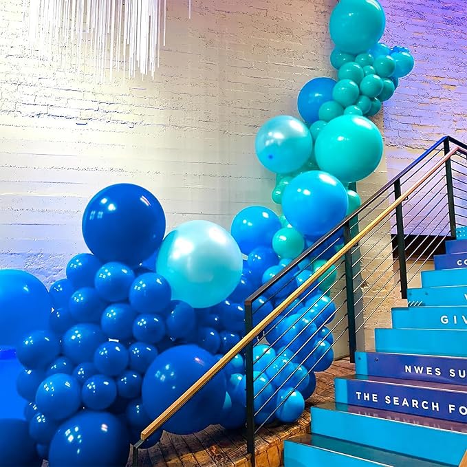 PartyWoo Royal Blue Balloons 100pcs of 5 Inch Dark Blue Latex Balloons for Wedding Baby Shower Gender Reveal Anniversary Graduation Under The Sea Men Birthday Bachelorette Party Decorations Blue-Y5
