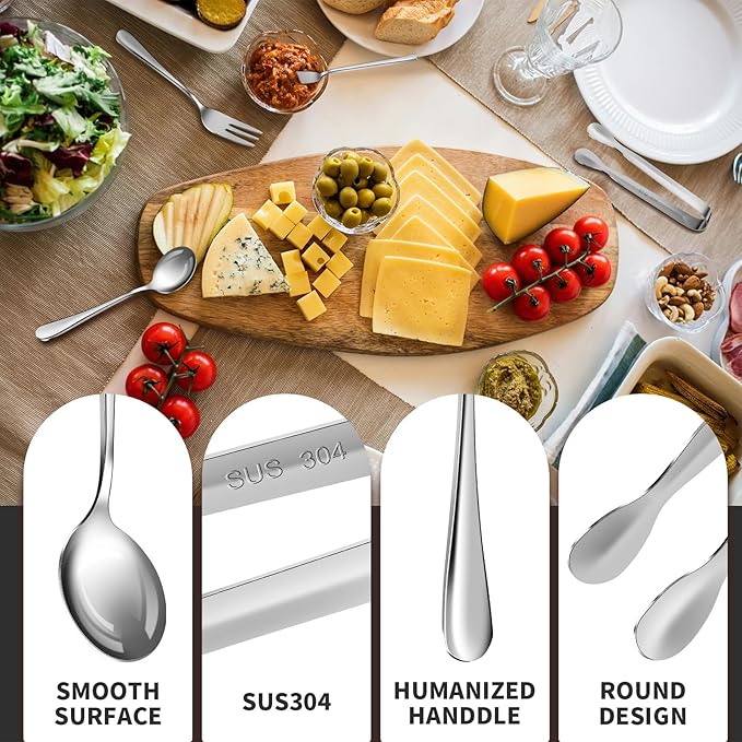Charcuterie Boards Accessories, Charcuterie Utensils, Stainless Steel Spreader Knives Forks Spoons Mini Serving Tongs Small Dipping Bowls Toothpick Flags Utensils for Pastry Making