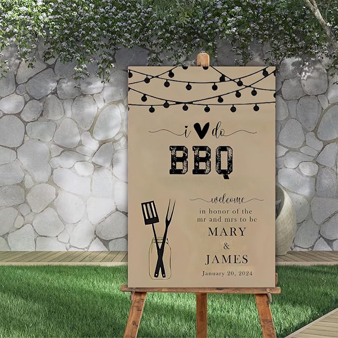 I Do BBQ Welcome Sign Template, Printable Couple Shower BBQ Sign, Engagement I Do BBQ Party, Rehearsal Dinner Decor, I Do Bbq Decorations, Bbq Reception Sign, Couples Shower Bbq