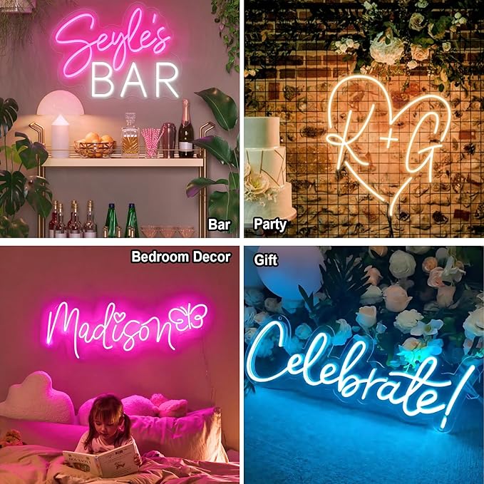 Custom Wedding Neon Sign - Personalized LED Name Light for Bride and Groom, Colors Adjustable Neon Wedding Decor for Reception Backdrop, Anniversary, Engagement, and Party Decorative Sign