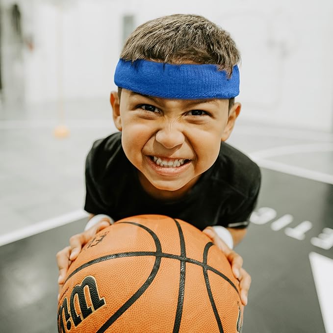 Suddora Toddlers Headbands, Sports Sweatbands for Kids, Non-Slip and Lightweight Fabric Bands for Youth Basketball, Soccer, and Tennis, Moisture-Wicking Bands for Cosplay & Costumes