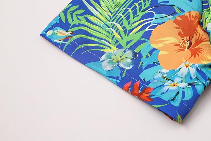 Cromoncent Matching Hawaiian Outfits for Family, Dad and Son Matching Luau Beach Tropical Shirts Mommy Daughter Tropical Sets