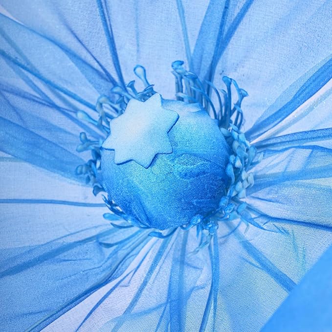 B-COOL Giant Artificial Flower for Reception Decoration: 5.58 ft Blue Huge Artificial Silk Flowers with Standing Base for Wedding Bridal Shower Baby Shower Party Christmas Decor Shop Window Display