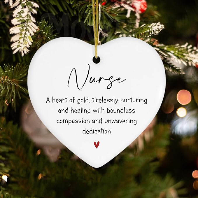 Personalized Nurse Christmas Ornaments 2025, First Christmas Keepsake for Nurse, Gifts for Rn, Nursing Grad, Grad Gifts for Her Women, Rn Ornament Xmas Decorations
