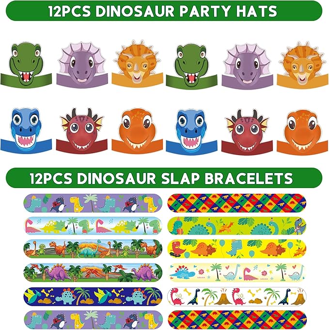 320PCS Dinosaur Birthday Party Decorations Favors Supplies, Dino Goodie Bags Fillers Stuffers for Kids Birthday Gifts