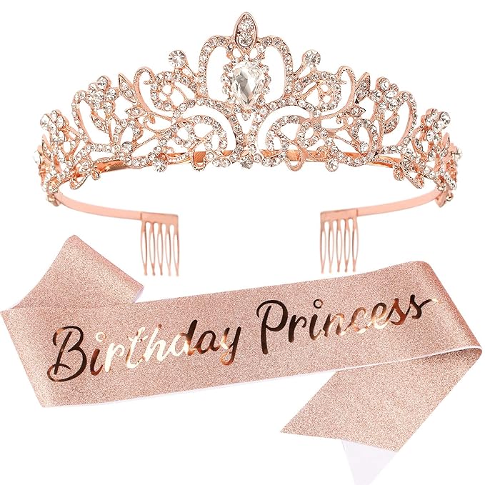 Crowns & Tiaras Set - Happy Birthday Decorations, Women's Accessories