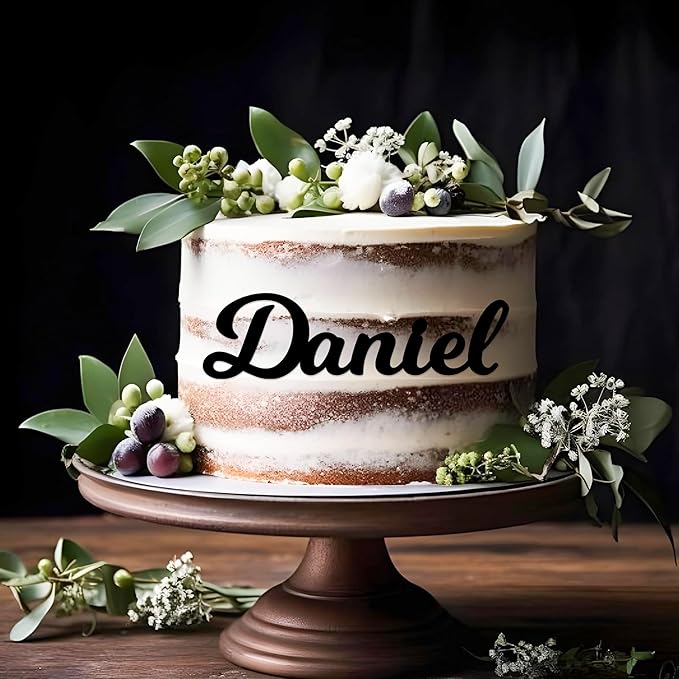 Custom Name Cake Topper Personalized Cake Name Sign Cake Decoration Acrylic Name Plate (Milkshake)