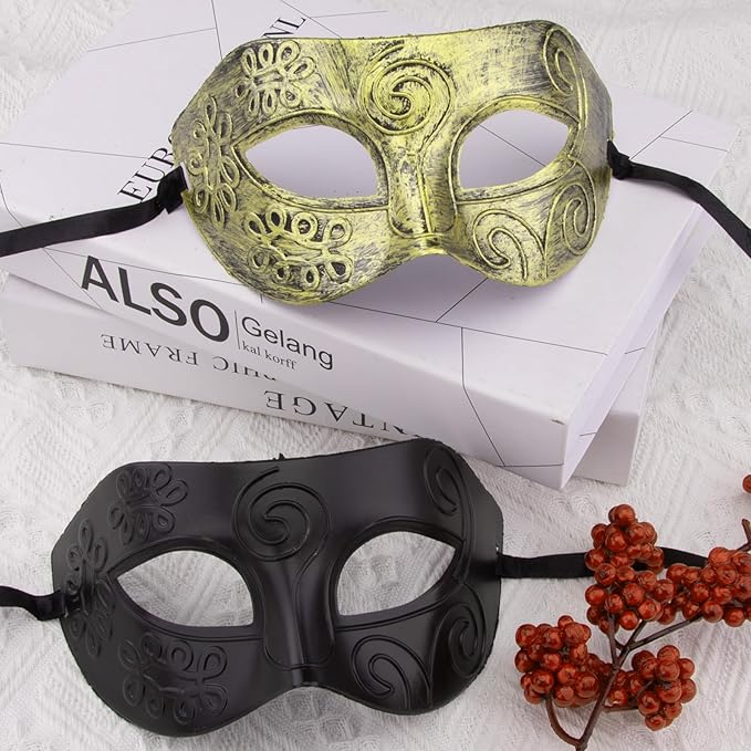 FEQO 80 Pieces Masquerade Masks Vintage Antique Venetian Masks for Men Women