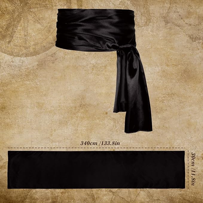 CICOCI Men Pirate Costume Accessories Set for Women: Pirate Hat, Head Scarf, Sash, Belt, Dress Accessories