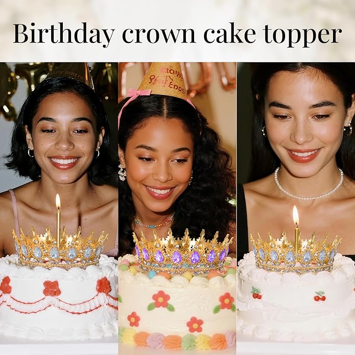 Crown for Women Crystal Rhinestone Wedding Tiara Queen Hair Accessories for Birthday Prom Pageant Princess Headband