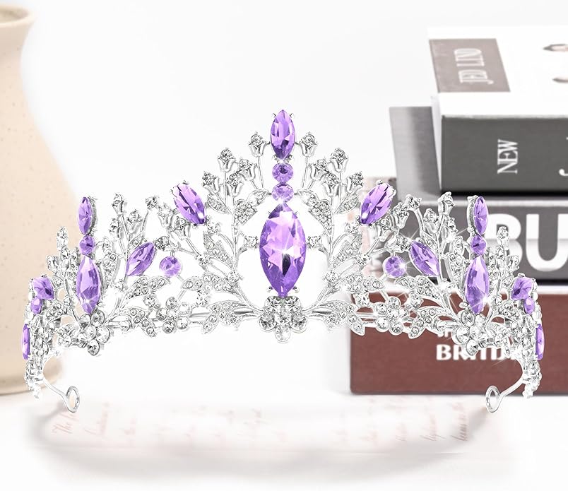 TAROSE Crowns for Women and Girls, Queen Crystal Gold Silver Tiaras with White Rhinestone and Combs, Goddess Crown for Wedding Bride Birthday Princess Bridal Shower Hair Accessories for Women