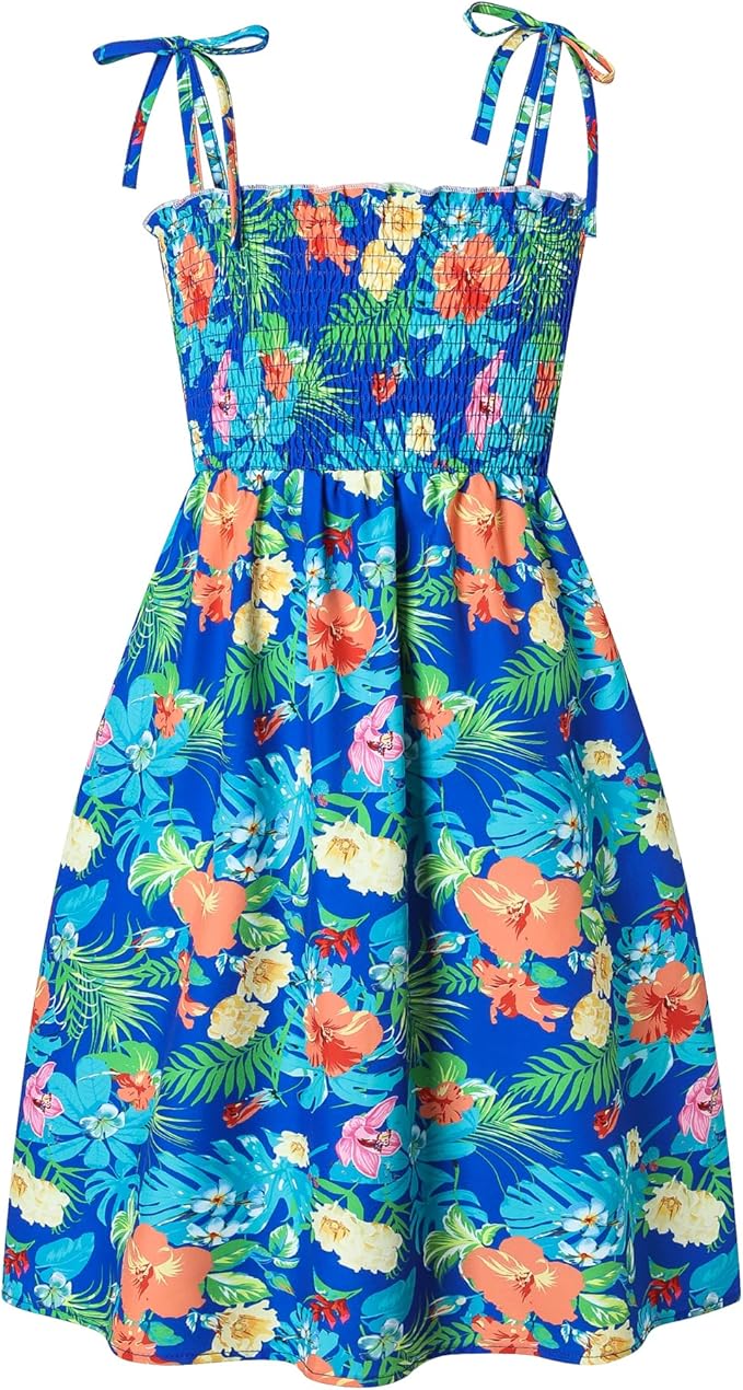 Cromoncent Matching Hawaiian Outfits for Family, Dad and Son Matching Luau Beach Tropical Shirts Mommy Daughter Tropical Sets