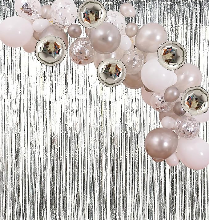 YHL Balloon Garland Arch Kit 71pcs (Silver/White assorted) for Party Decorations Anniversary/Birthday/Baby Shower/Wedding/Unicorn/graduation/festivals/carnivals etc