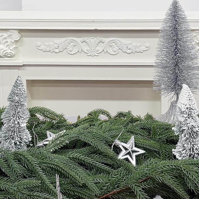 5FT Christmas Garlands Norfolk Pine Garland, Artificial Greenery Garland for Mantle, Table, Stairs, Indoor Outdoor Christmas Decoration