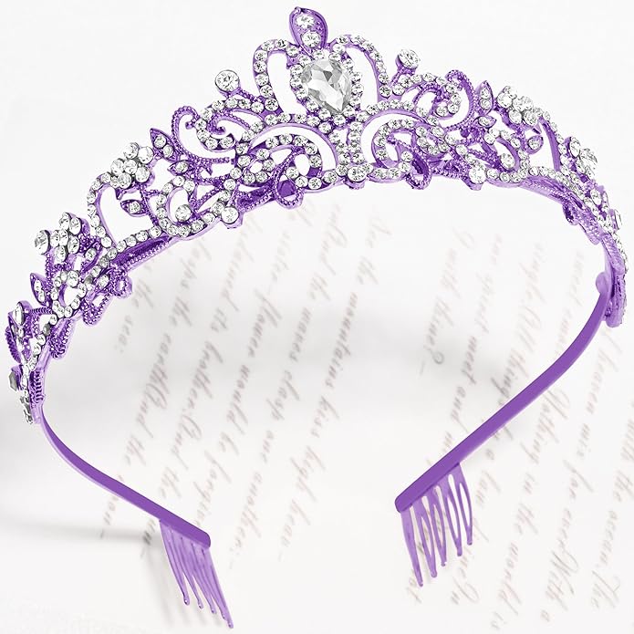 TAROSE Crowns for Women and Girls, Queen Crystal Gold Silver Tiaras with White Rhinestone and Combs, Goddess Crown for Wedding Bride Birthday Princess Bridal Shower Hair Accessories for Women