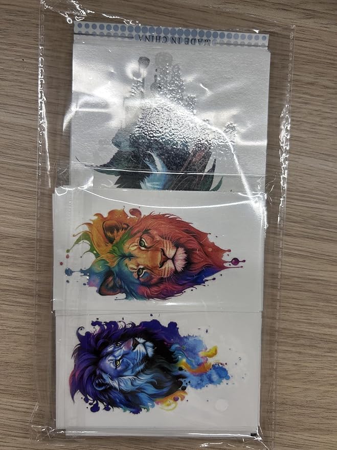 77 Sheets Flower Lion Tiger Temporary Tattoo for Women Men, 17 Sheets Half Arm Large Cat Owl Parrot Fake Tattoos, 60 Sheets Snake Wolf Feather Tiny for Adult Kids Body Tattoos Stickers Realistic