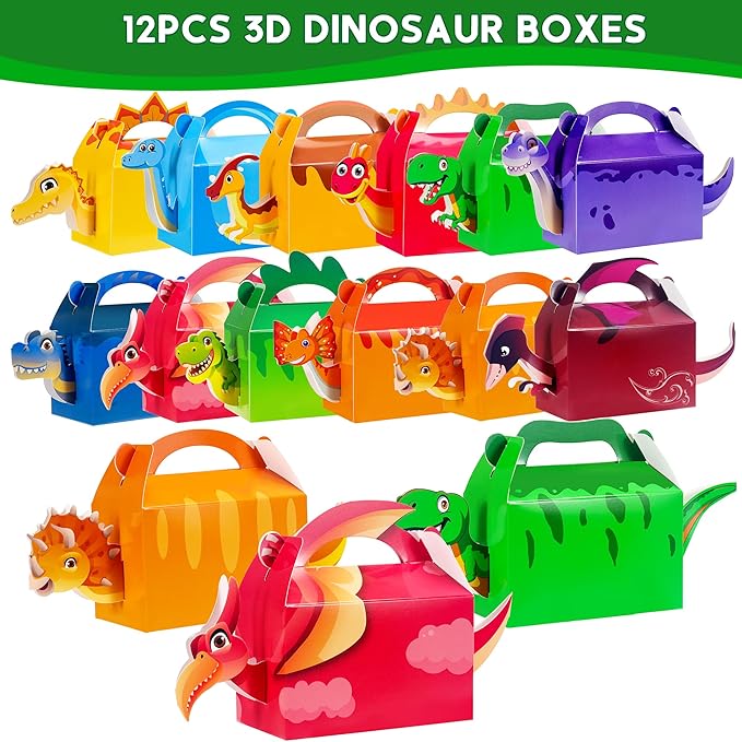 320PCS Dinosaur Birthday Party Decorations Favors Supplies, Dino Goodie Bags Fillers Stuffers for Kids Birthday Gifts