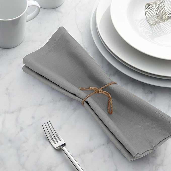 Ruvanti Cloth Napkins Set of 6, 18x18 Inches, 100% Cotton, Washable, Soft & Absorbent, Perfect for Wedding, Christmas, ‎Thanksgiving Dinners - Wild Dove