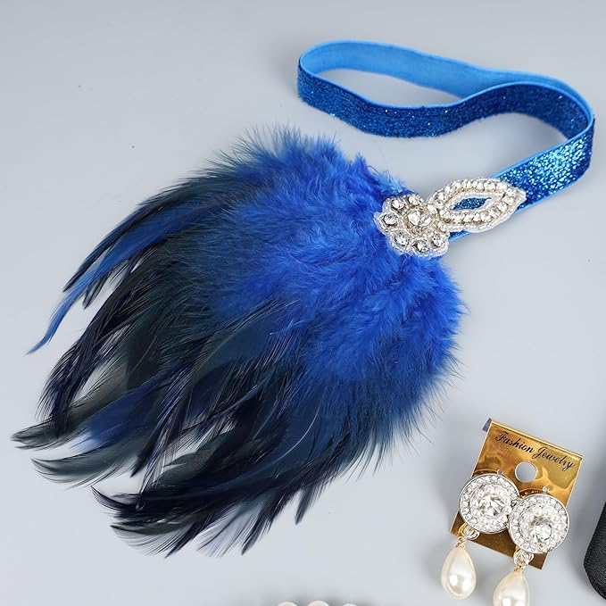 1920s Flapper Accessories Sets Roaring 20s Gatsby Costume Accessories Set for Women