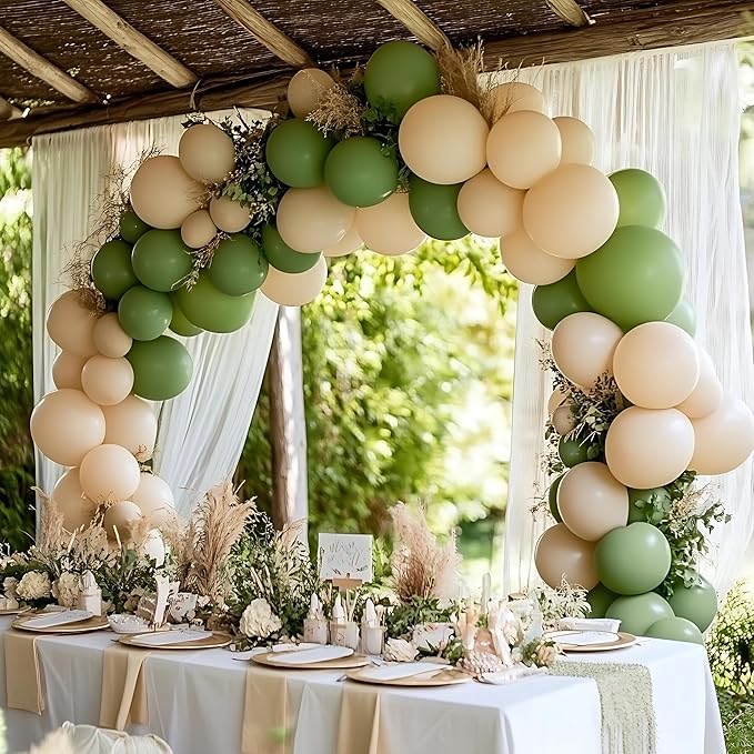 Sage Green Balloons, 60 pcs 12 Inch Thickened Latex Balloons for Birthday Party Decoration, Wedding, Baby Shower, Anniversary, Themed Parties Decorations and Balloon Garlands