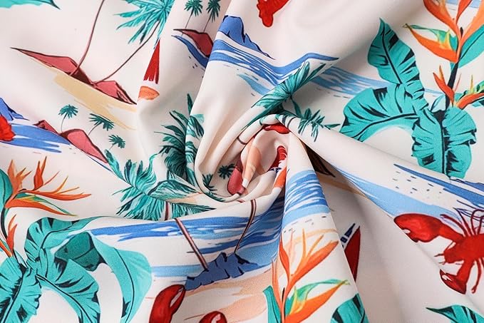 Cromoncent Matching Hawaiian Outfits for Family, Dad and Son Matching Luau Beach Tropical Shirts Mommy Daughter Tropical Sets