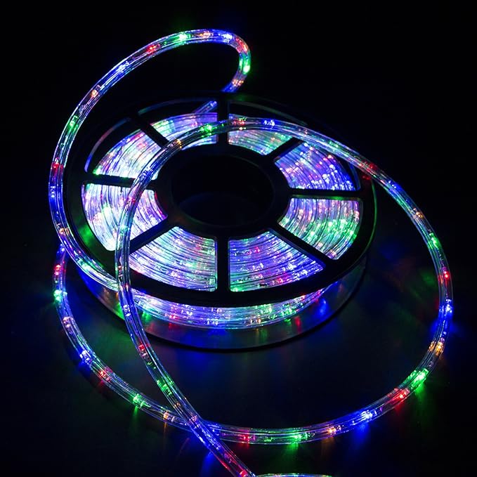 50ft Outdoor LED Rope Lights 540 Connectable Flexible Tube Lights, IP65 Waterproof Rope Lighting for Garden Patio Pool Bedroom Party Christmas Halloween Holiday Indoor/Outdoor Decoration, Multiple