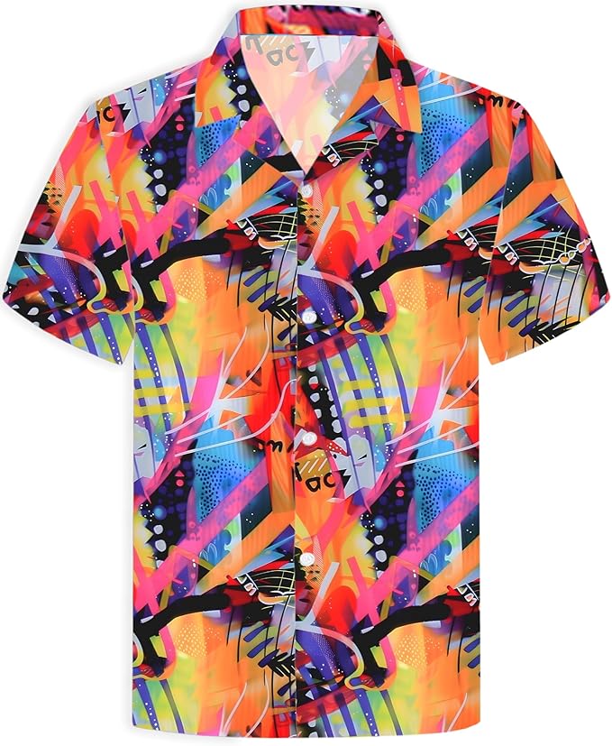 Cromoncent Matching Hawaiian Outfits for Family, Dad and Son Matching Luau Beach Tropical Shirts Mommy Daughter Tropical Sets