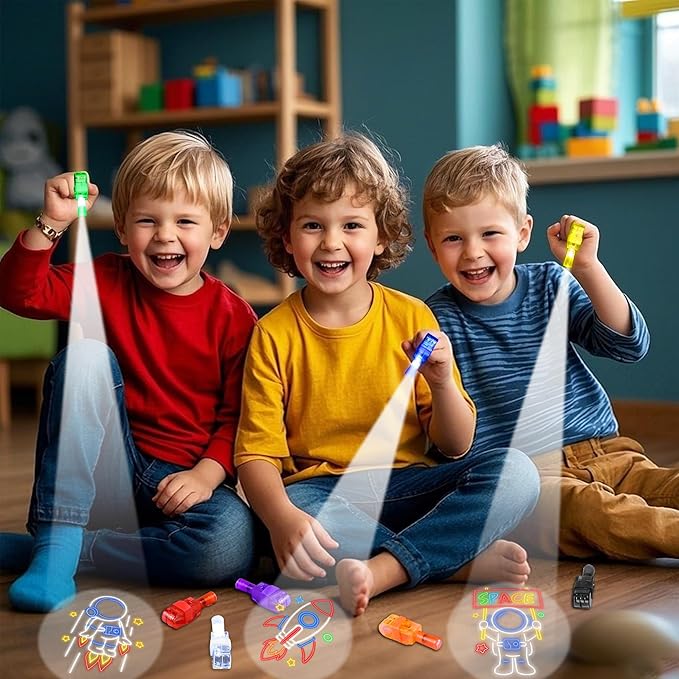 32 Pcs Finger Lights Space Theme Party Favors for Kids, Glow in the Dark Light Up Party Supplies Astronaut Toys Gifts Bulk for Boy Girl Birthday Goodie Bags Stuffers Back to School Classroom Prizes