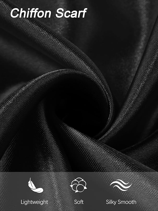 Aneco 6 Pack 50s Set Chiffon Scarf Cat Eye Glasses Bandana Tie Headband Earrings