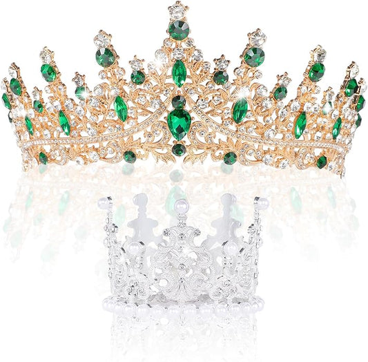 Crowns for Women - Tiaras for Women Crystal Queen Crown for Birthday Costume Party Celebration
