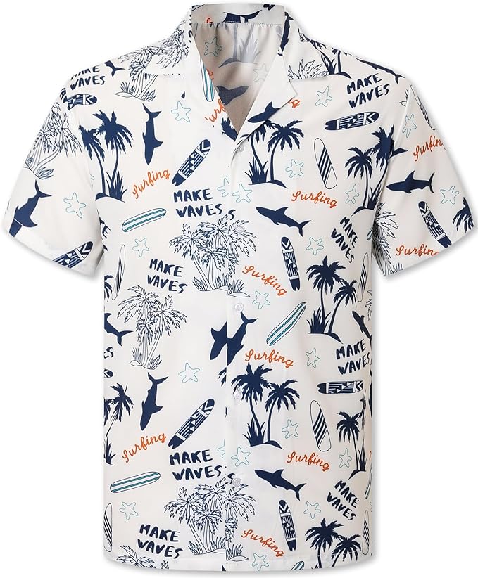 Cromoncent Matching Hawaiian Outfits for Family, Dad and Son Matching Luau Beach Tropical Shirts Mommy Daughter Tropical Sets