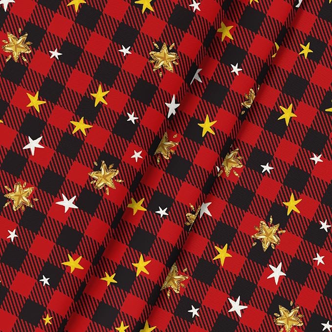 Horaldaily Christmas Tablecloth 70×70 Inch Round, Holy Nativity Red Buffalo Plaid Washable Table Cover for Party Picnic Dinner Decor