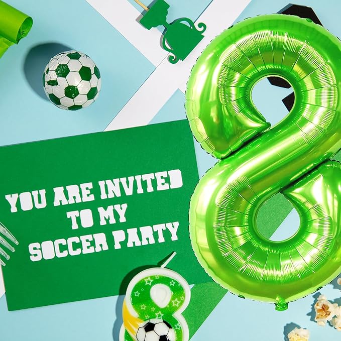 Smlpuame 40 inch Number Balloon 0-9 Green Large Number 80 Balloons,Digital Balloons for Birthday Party Celebration Decorations Supplies, Helium Foil Number Balloons for Wedding Anniversary