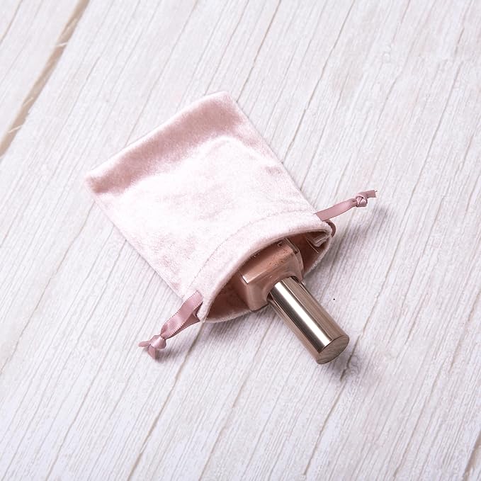 12pcs Rose Pink Velvet Drawstring Bags 3x4 inches Small Velvet Cloth Gift Bags Jewelry Pouches for Storage Wedding Party Favor Christmas