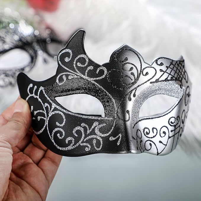 YU FENG Venetian Masquerade Mask for Women Couples Besties-Prom,Balls,Mardi Gras,Halloween and Parties Costume Mask