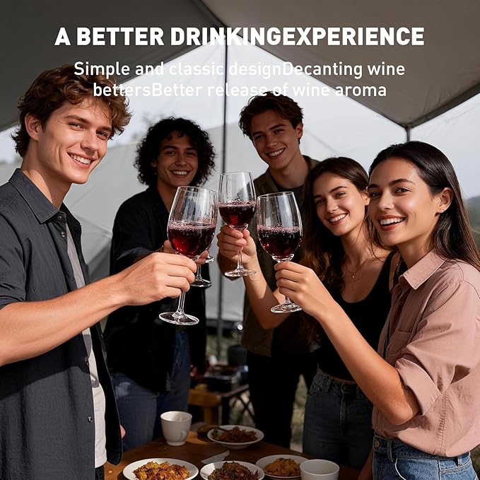 Plastic Wine Glasses Set of 4: 12oz Detachable Drinking Stemless Wine Glass - Reusable Outdoor Portable Shatterproof Wine Tumbler