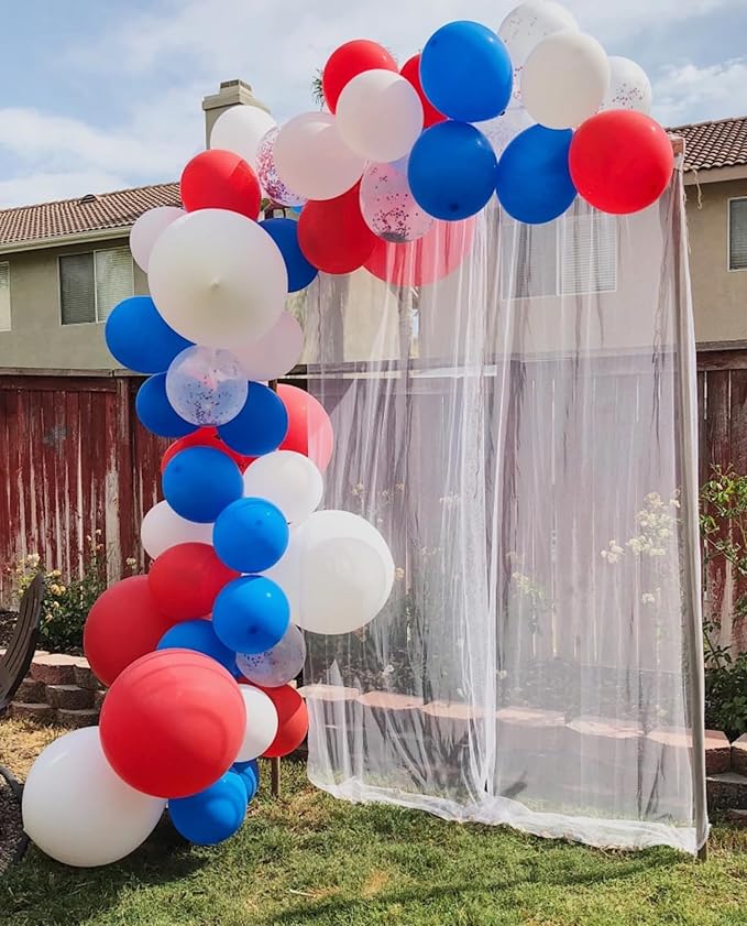 Red White Blue Balloons, 66pack 12inch Macaron Latex Party Balloons for Birthday Graduation 4th of July Independence Day Anniversary New Year Holiday Party Decorations