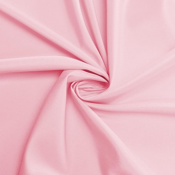 sancua Round Tablecloth - 80 Inch - Water Resistant Spill Proof Washable Polyester Table Cloth Decorative Fabric Table Cover for Dining Tables, Buffet Parties and Camping, Pink