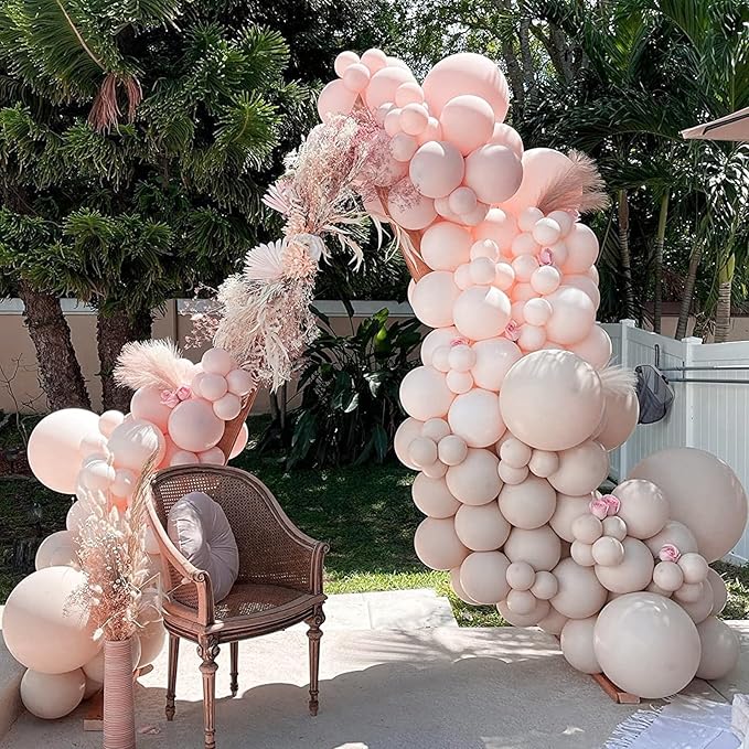 PartyWoo Beige Balloons 50pcs 12 Inch Boho Cream Ivory Neutral Latex Helium Balloons for Graduation Wedding Anniversary Engagement Bridal Graduation Baby Shower Birthday Party Decorations White-F60