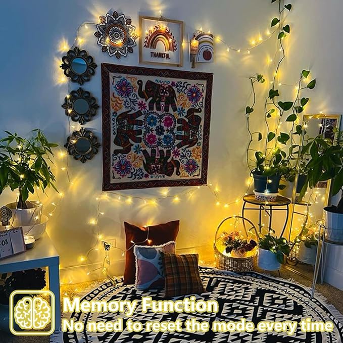 YEGUO 165ft 500 LED Christmas Lights Outdoor Waterproof, Clear Wire String Lights Indoor Plug in, 8 Modes Fairy Light for Christams Party Wedding Tree(Warm White)