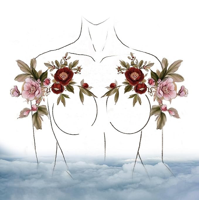 Large Temporary Tattoos Women Temporary Neck Tattoos Temporary Realistic Flower Chest Tattoo for Adults (Temporary Tattoos Sticker 36)