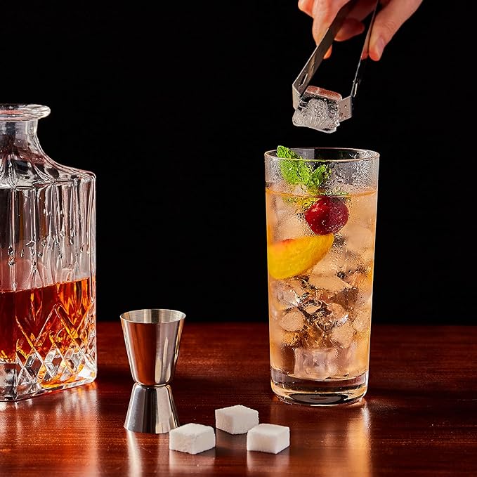 Heat-Resistant Drinking Glasses Set of 6 Double Fashioned Glass Lowball Tumblers 16oz Made From Premium Borosilicate All Crystal-Clear Water Cups, Mixed Drinkware For Daily Use - CL Count (Pack 1)