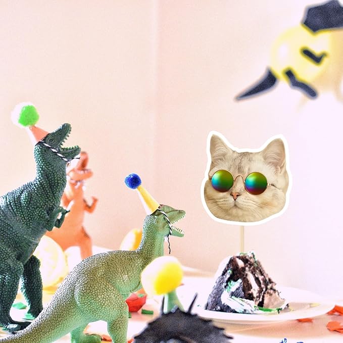 6 Pcs Custom Face Photo Cupcake Toppers | Unique Party Picks for Birthday Parties, Weddings, Events, and Celebrations | Photo Dessert Treat Decorations