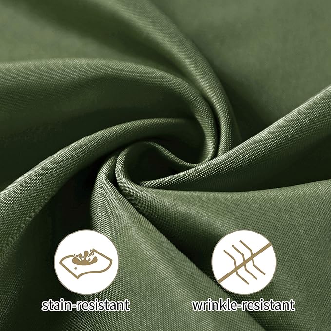 25pcs Polyester Cloth Napkins - 20 x 20 inch Willow Washable Dinner Napkins with Hemmed Edges for Restaurant/Wedding/Hotel(25,Willow)