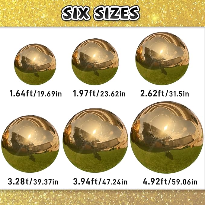 23.6in Inflatable Mirror Ball,Shiny Inflatable Ball Silver/Gold/Iridescent,PVC Hanging Large Disco Balls Decor for Party, Concerts, Stage, Wedding Decoration (1 Piece,Without Air Pump)