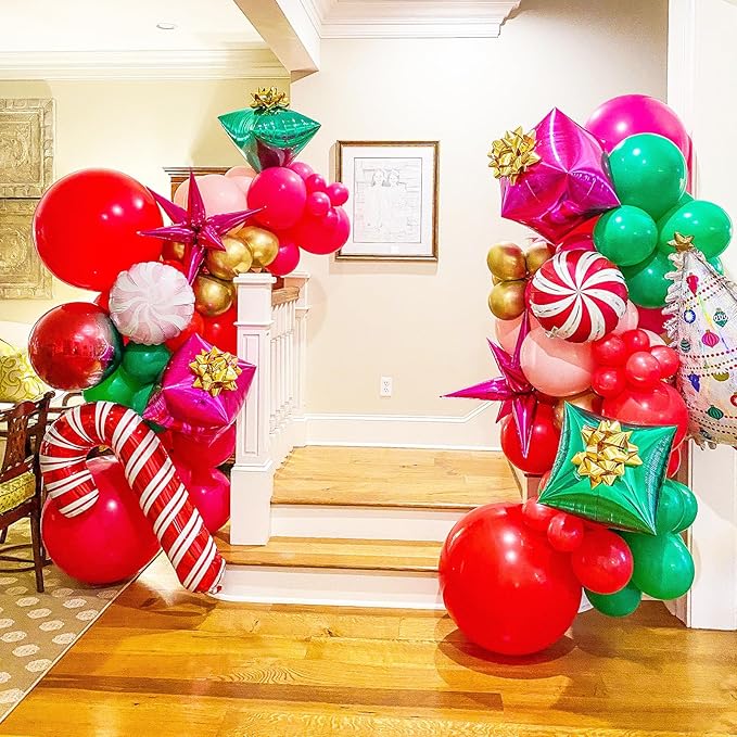 90pack Red Balloons Different Size 18/12/10/5 Inch Red Balloon Garland Arch Kit for Valentine's Day, Graduation, Wedding, Birthday, New Year, Baby Shower, Christmas Party Decorations